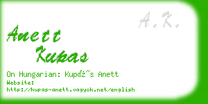 anett kupas business card